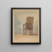 Study of an Antique Armchair - David Cox — framed artwork on a wall