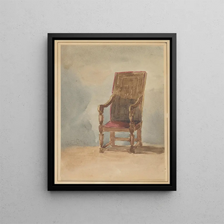 David Cox - Study of an Antique Armchair.webp