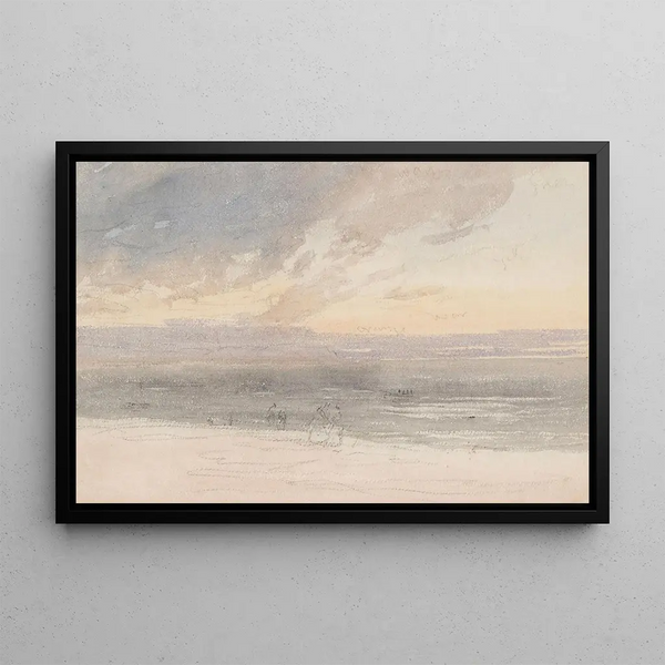 Sunset from the Shoreline - David Cox — framed artwork on a wall
