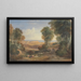 La jonction de la Severn et de la Wye avec Chepstow au loin - David Cox — framed artwork on a wall