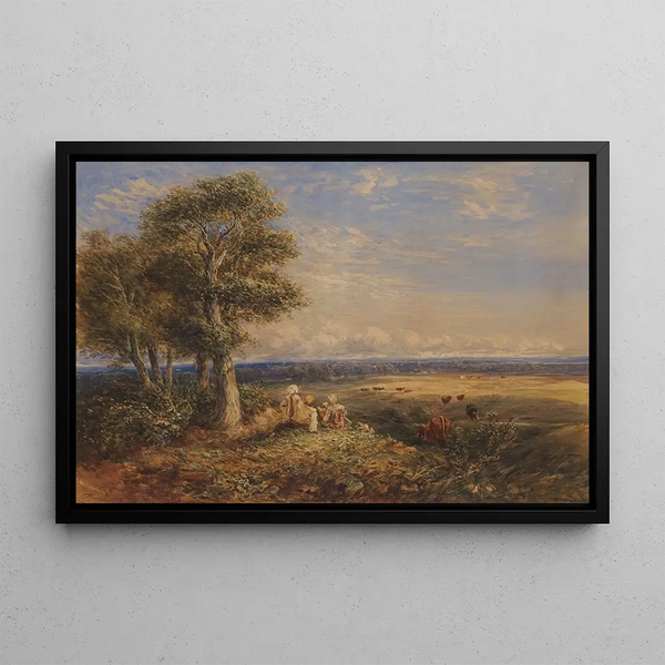 L'alouette - David Cox — framed artwork on a wall