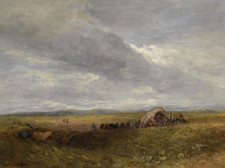 Voyageurs dans un paysage - David Cox — artwork view