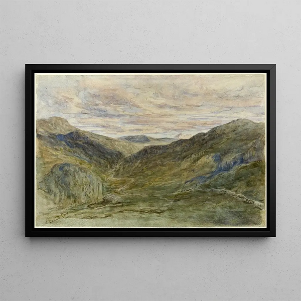View in Wales - David Cox — framed artwork on a wall