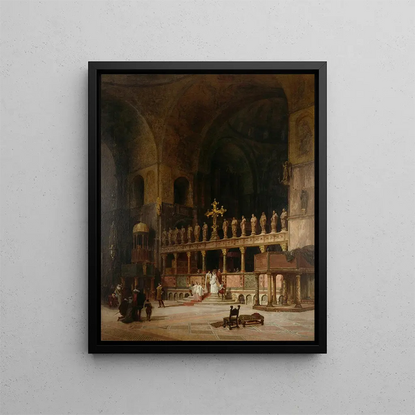 Interior of Saint Mark's in Venice - David Dalhoff Neal — framed artwork on a wall
