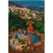 Reproduction of the painting Study for the travel poster of the Grasse funicular - David Dellepiane