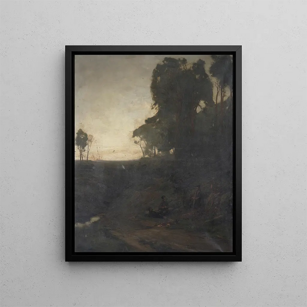 Waiting for Darkness - David Farquharson — framed artwork on a wall