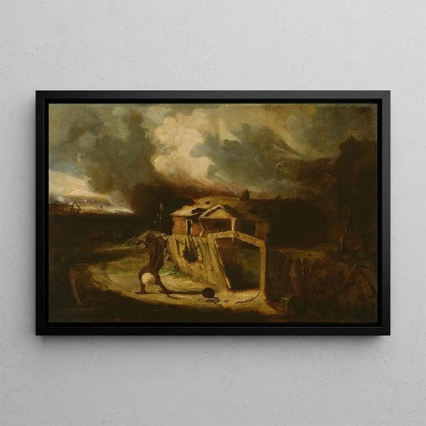 Old house of Virginia - David Gilmour Blythe — framed artwork on a wall