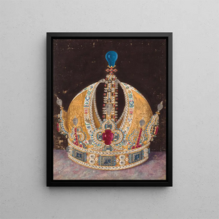 The Crown of Rudolf II - David Hartmann — framed artwork on a wall