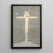 Christ on the Cross Painting from the Catacombs - David Humbert de Superville — framed artwork on a wall
