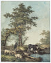 Three seated figures and two standing figures in a room - David Humbert de Superville — artwork view