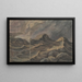 Fantastic Mountain Landscape with the Tower of Babel in the foreground - David Humbert de Superville — framed artwork on a wall