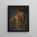 an old man distancing a young person from a threatening environment - David Humbert de Superville — framed artwork on a wall