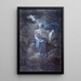 Moses with the tablets of the law at the summit of Mount Sinai - David Humbert de Superville — framed artwork on a wall