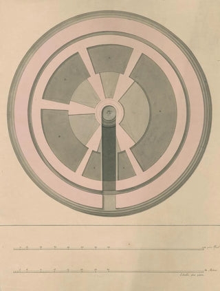 Plan of a round building at the Pinacotheca for schematic painting - David Humbert de Superville — artwork view