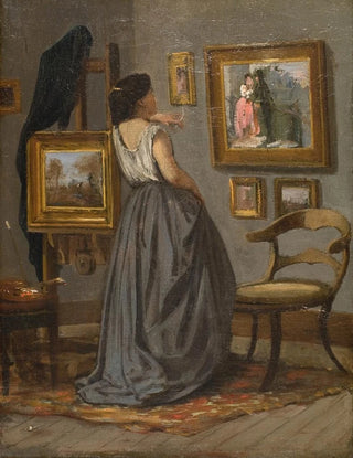 A lady in the workshop - David Jacobsen — artwork view