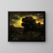River landscape painting at sunset - David Johnson — framed artwork on a wall