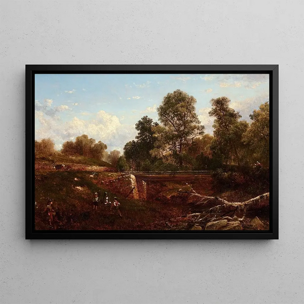 The Children's Playground - David Johnson — framed artwork on a wall