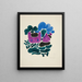 Abstraction based on floral shapes III - David Kakabadze — framed artwork on a wall