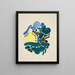 Abstract Painting based on floral shapes I - David Kakabadze — framed artwork on a wall