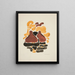 Abstraction based on floral shapes VI - David Kakabadze — framed artwork on a wall