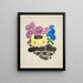 Abstract Painting based on floral shapes V - David Kakabadze — framed artwork on a wall