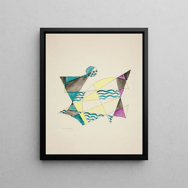 Abstraction based on Sails II - David Kakabadze — framed artwork on a wall
