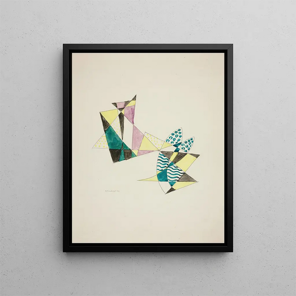Abstraction based on Sails IV - David Kakabadze — framed artwork on a wall