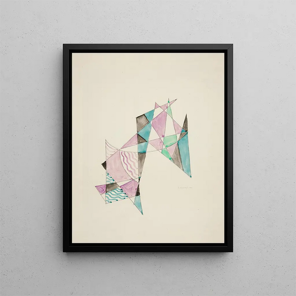 Abstraction based on Sails IX - David Kakabadze — framed artwork on a wall