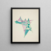 Abstraction based on Sails VIII - David Kakabadze — framed artwork on a wall