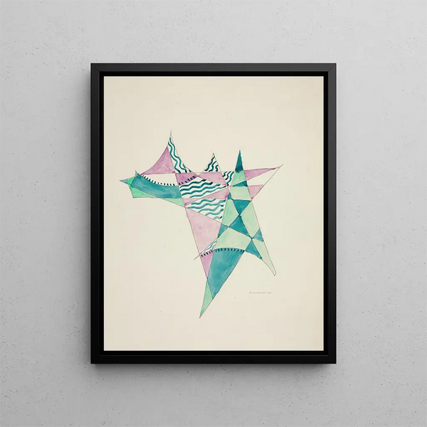 Abstraction based on Sails VIII - David Kakabadze — framed artwork on a wall