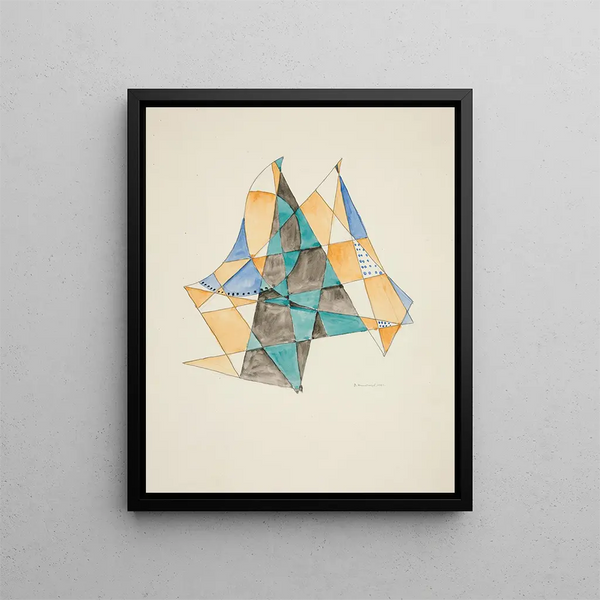 Abstraction based on Sails VII - David Kakabadze — framed artwork on a wall