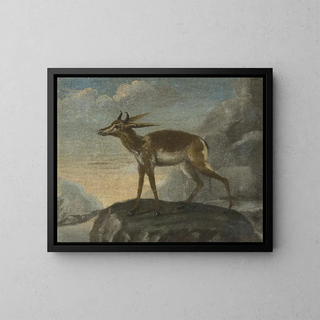 Bengal Deer Painting - David Kock — framed artwork on a wall