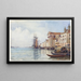 The Giudecca Canal with ships near the Gesuati church - David Law — framed artwork on a wall