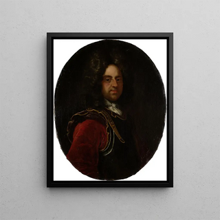 Portrait of Johann Hieronymus von Holzhausen - David Leclerc — framed artwork on a wall
