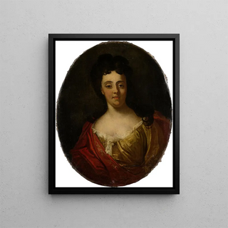 Portrait of Sophie Magdalena von Holzhausen - David Leclerc — framed artwork on a wall