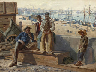 Boys on the platform - David Norblin — artwork view