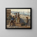 Boys on the platform - David Norblin — framed artwork on a wall