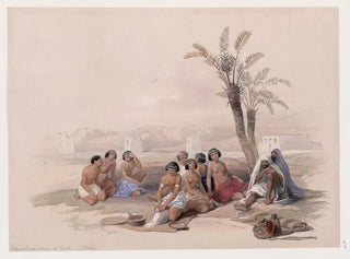 Esclaves abyssins se reposant à Korti, Nubie - David Roberts — artwork view
