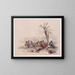 Esclaves abyssins se reposant à Korti, Nubie - David Roberts — framed artwork on a wall