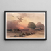 Approach of the Simoon, Giza Desert - David Roberts — framed artwork on a wall