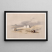 Approche du temple de Wadi es-Sebua, Nubie - David Roberts — framed artwork on a wall