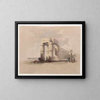 Luxor, Thebes, Upper Egypt - David Roberts — framed artwork on a wall