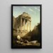 Baalbek Ruins of the Temple of Bacchus - David Roberts — framed artwork on a wall