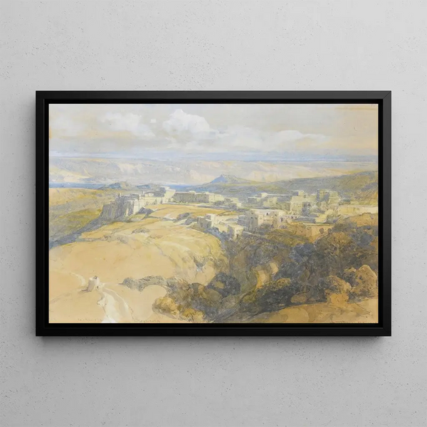 Bethlehem to the Dead Sea - David Roberts — framed artwork on a wall