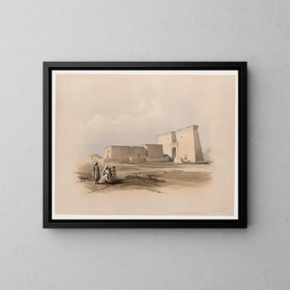 Dakke in Nubia, 14 November 1836 - David Roberts — framed artwork on a wall
