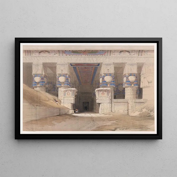 Dendera, Dandara, 7 December 1838 - David Roberts — framed artwork on a wall