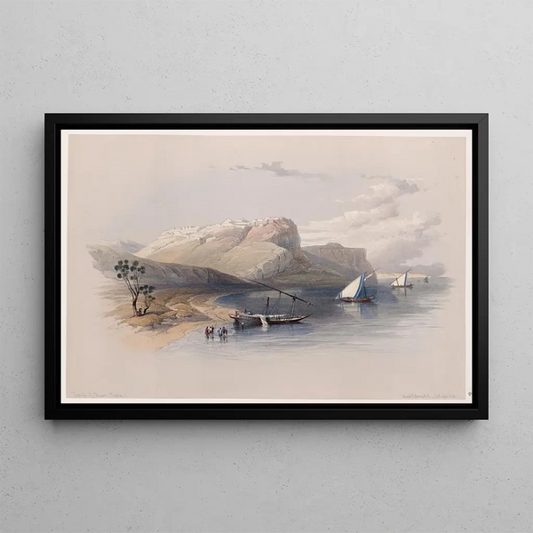 Fortress of Ibrim Nubia - David Roberts — framed artwork on a wall