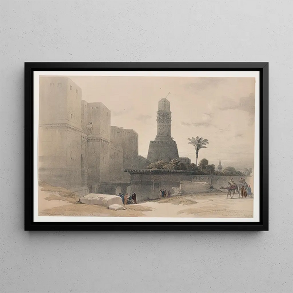 Porte de la Victoire Bab an-Nasr and El Hakim Mosque - David Roberts — framed artwork on a wall