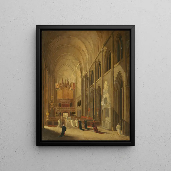 Aller à la messe - David Roberts — framed artwork on a wall