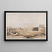 Large Approach Painting of the Temple of Philae, Nubia - David Roberts — framed artwork on a wall